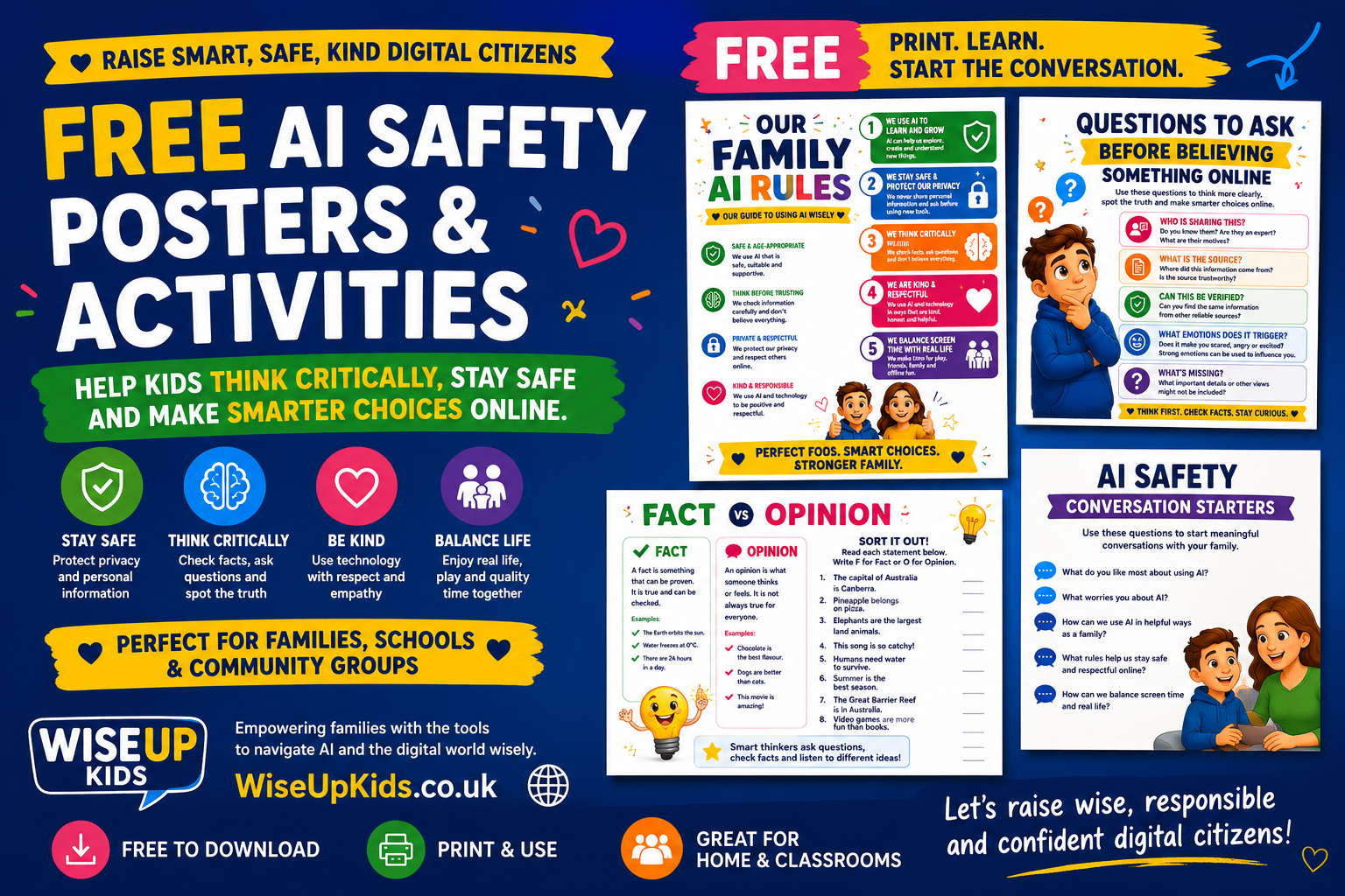 Free WiseUpKids printable resources